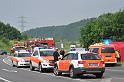 Schwerer Unfall mit Reisebus Lohmar Donrather Dreieck P148
